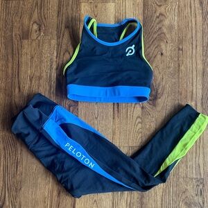Peloton Black Top with Blue and Yellow Trim